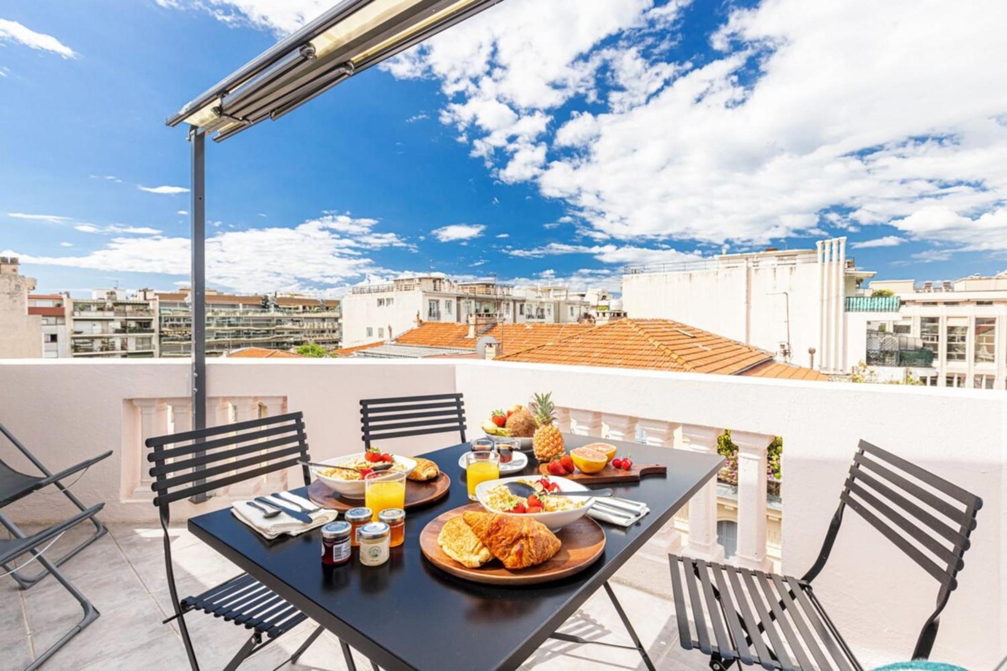 شقة Spitalieri 2 - Superb Terrace Panoramic View Ac نيس المظهر الخارجي الصورة