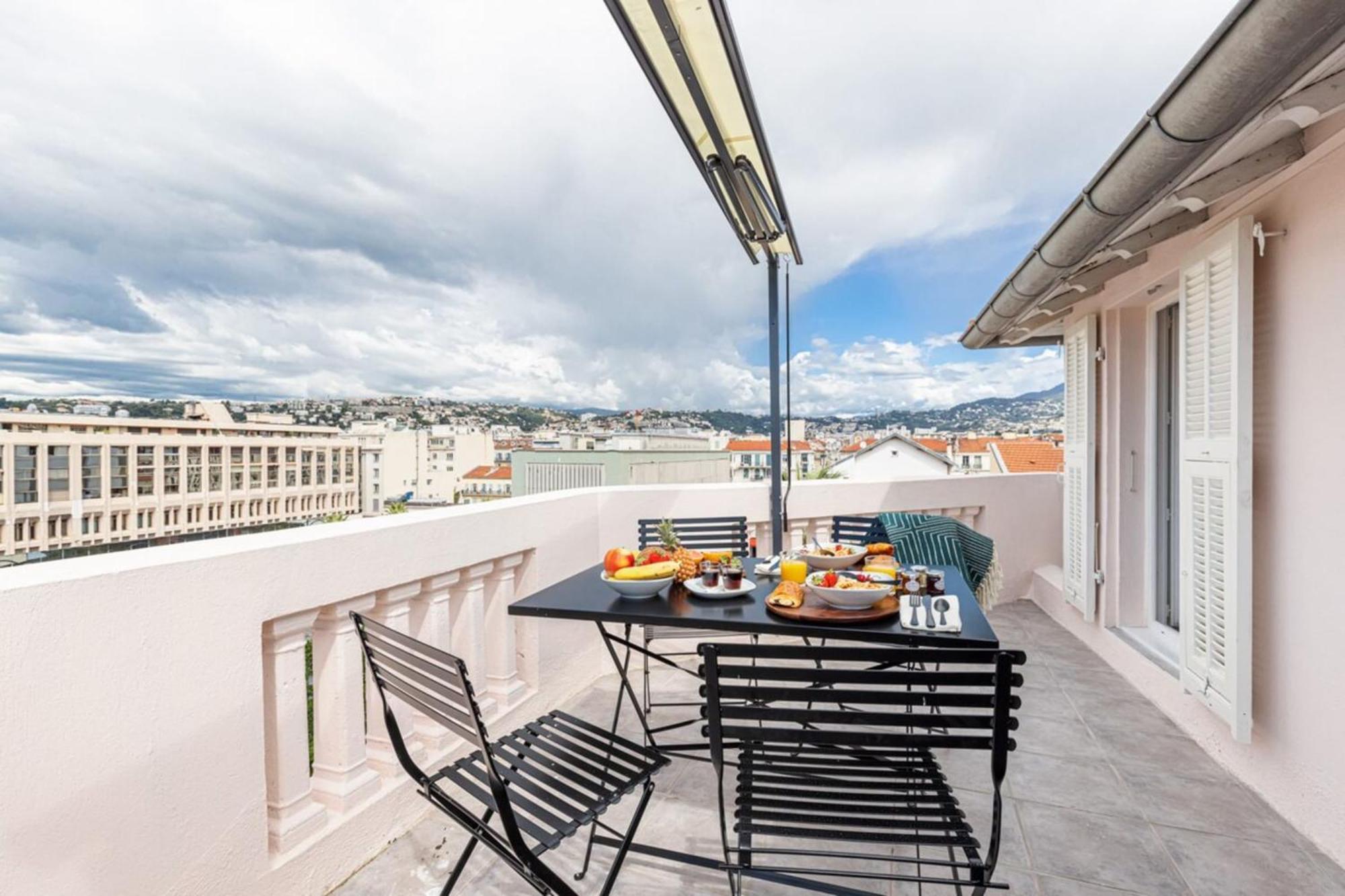 شقة Spitalieri 2 - Superb Terrace Panoramic View Ac نيس المظهر الخارجي الصورة