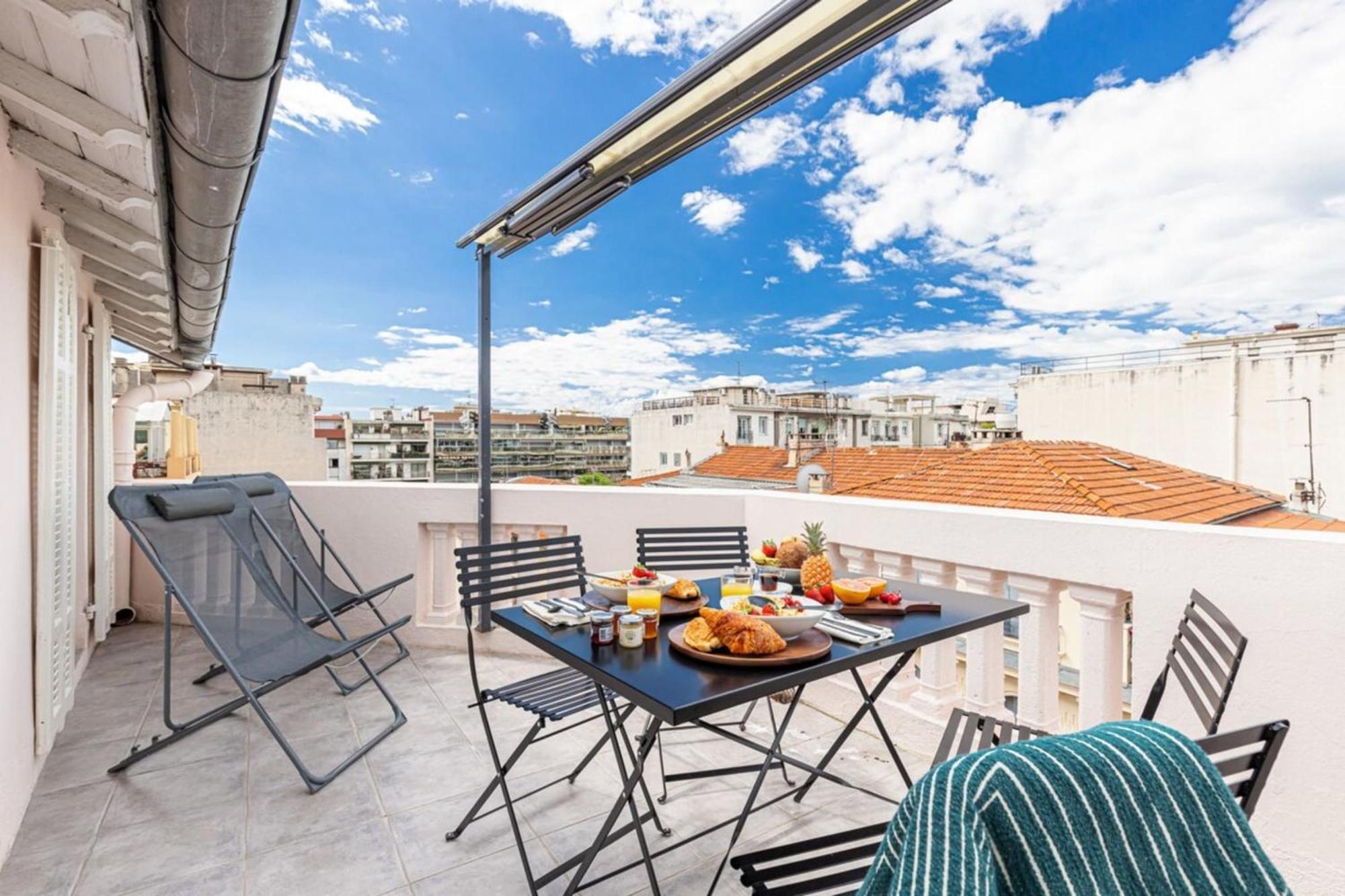 شقة Spitalieri 2 - Superb Terrace Panoramic View Ac نيس المظهر الخارجي الصورة